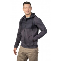 Hannah Quil II asphalt mel anthracite panska funkcni outdoorova celorozepinaci mikina 6