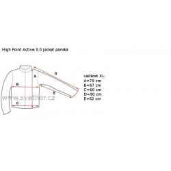 High Point Active 30 Jacket red panska lehka nepromokava bunda Pertex Shield Air 3L 1
