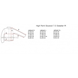 _High Point Skywool 7 Sweater M smoke pansky vlneny sportovni svetr Tecnowool zmereno