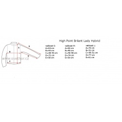 _High Point Brilant Lady Hybrid black damska hybridni bunda s perovou izolaci zmereno