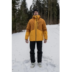 Husky Gomez M mustard yellow panska nepromokava zimni lyzarska bunda 3