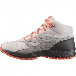 Salomon Outway Mid CSWP J lunar rock black 471874 detske vysi nepromokave trekove boty 1