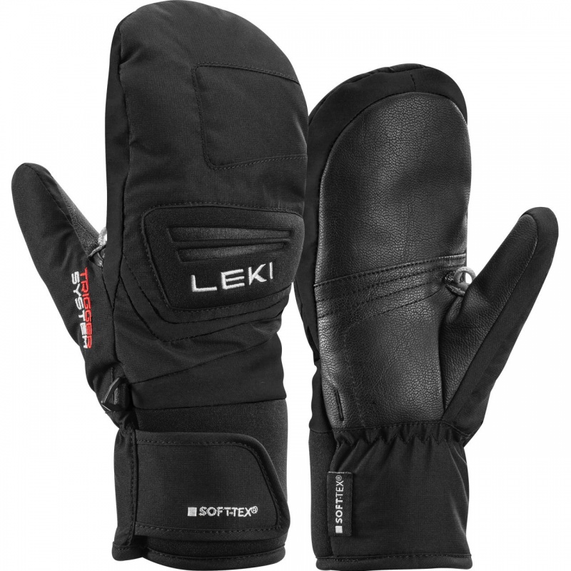 Leki Griffin 3D Junior Mitt black detske vodeodolne lyzarske palcove rukavice 