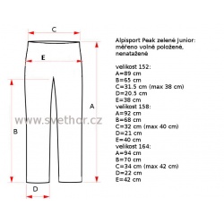 _Alpisport Peak Junior zelena detske softshellove kalhoty zmer