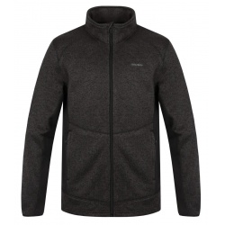 Husky Alan M black cerna fleecovy funkcni sportovni celorozepinaci svetr 2