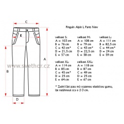 _Pinguin Alpin L Pants New cerna unisex nepromokave kalhoty A.C.D. membrane 2L