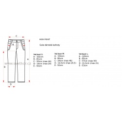 _High Point Gale 3 0 Lady Pants black damske lehke outdoorove softshellove kalhoty zmereno