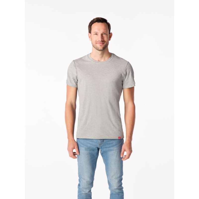 CityZen Davos seda melanz panske triko kratky rukav slim fit 100 bavlna