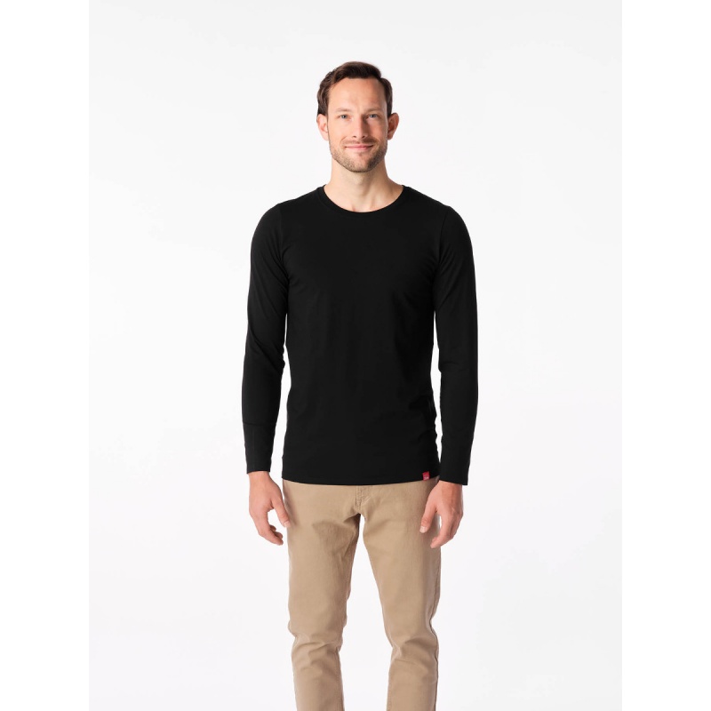 CityZen Cali cerna panske triko dlouhy rukav 95 bavlna