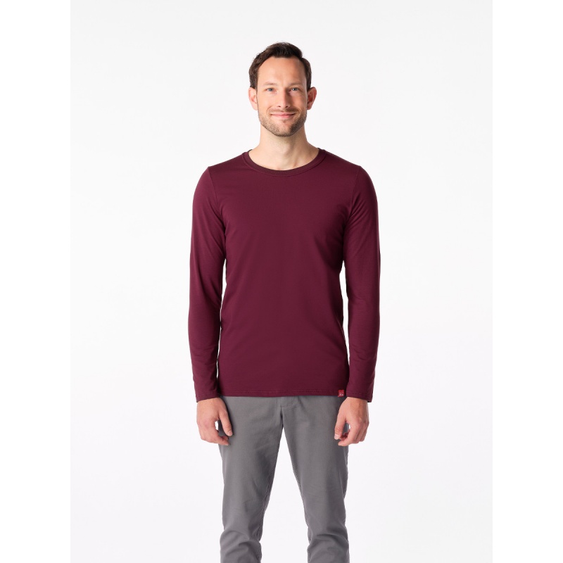 CityZen Cali bordo panske triko dlouhy rukav 95 bavlna