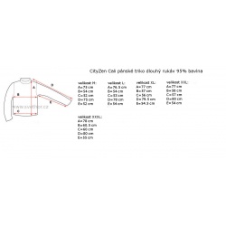 _CityZen Cali cihlova panske triko dlouhy rukav 95 bavlna zmereno