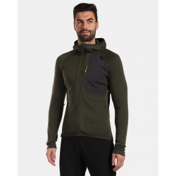 Kilpi Merini M tmave zelena WM0201KIDGN panska funkcni mikina s kapuci Merino vlna