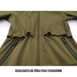 Husky Nevr L khaki damska vodeodolna hardshell outdoorova bunda kabatek 15000 4