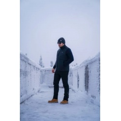 Husky Kixees M cerna panske outdoorove zateplene softshell kalhoty na beh bezky  2