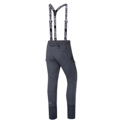 Husky Kixees M seda grey panske outdoorove zateplene softshell kalhoty na beh bezky 1