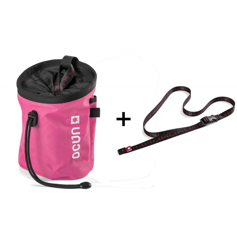 Ocun Push Chalk Bag Belt pytlik na magnezium s opaskem rose 2