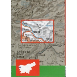 Geodetski Krnsko pogorje 25 000 turisticka mapa oblast