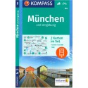 Kompass 184 München/Mnichov a okolí 1:50 000 turistická mapa