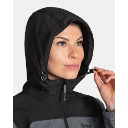 Kilpi Ravia W tmave seda TL0109KIDGY damska softshellova bunda s kapuci  2