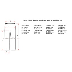 _Hannah Nicole II castlerock damske lehke turisticke kalhoty zmereno