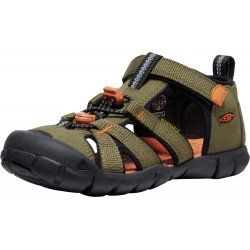 Keen Seacamp II CNX Youth dark olive gold flame detske outdoorove sandaly i do vody 2