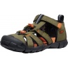 Keen Seacamp II CNX Youth dark olive gold flame detske outdoorove sandaly i do vody 2