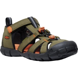 Keen Seacamp II CNX Children dark olive gold flame detske outdoorove sandaly i do vody