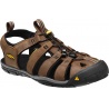 Keen Clearwater CNX Leather M dark earth black panske nizkoprofilove outdoorove sandaly
