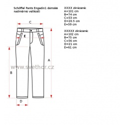 _Schoffel Pants Engadin1 Lady cerne damske turisticke kalhoty nadmerne velikosti zmereno