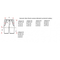 _Hannah Atta Shorts salute damske turisticke kratasy zmereno