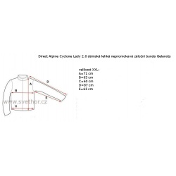 _Direct Alpine Cyclone Lady 20 ocean grey damska lehka nepromokava zalozni bunda zmereno