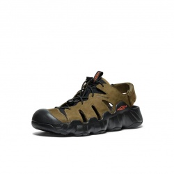 Keen Hyperport Fisherman LTHR M dark olive black panske outdoorove kozene sandaly 4
