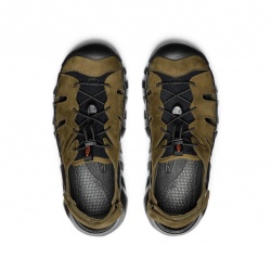 Keen Hyperport Fisherman LTHR M dark olive black panske outdoorove kozene sandaly 5