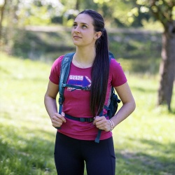 Progress Aroma KCT fuchsie damske triko kratky rukav s kavovou viskozou Cocarber 3