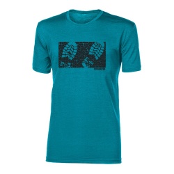 Progress Hrutur Step zeleny melir panske triko kratky rukav 100 merino vlna