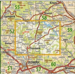 KCT 56 Nizky Jesenik 50 000 turisticka mapa oblast