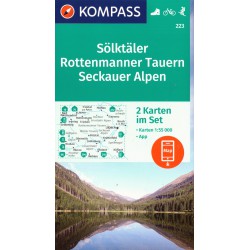 Kompass 223 Sölktäler, Rottenmanner Tauern, Seckauer Alpen 1:55 000 turistická mapa