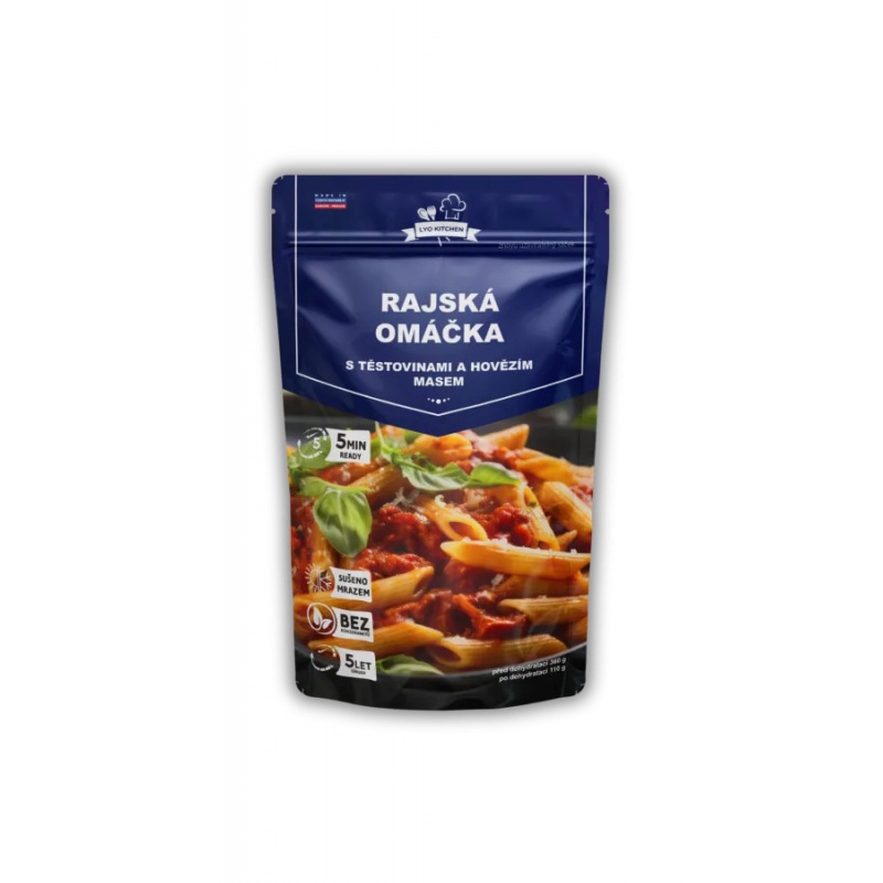 FDC Lyo Rajska omacka s testovinami a hovezim masem 110 g mrazem susene jidlo 1 porce