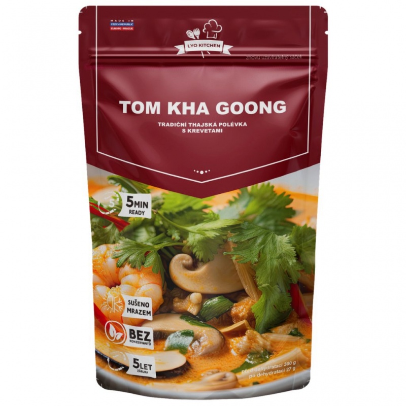 FDC Lyo Tom Kha Goong polevka 27 g - mrazem susene jidlo polevka na cesty 1 porce