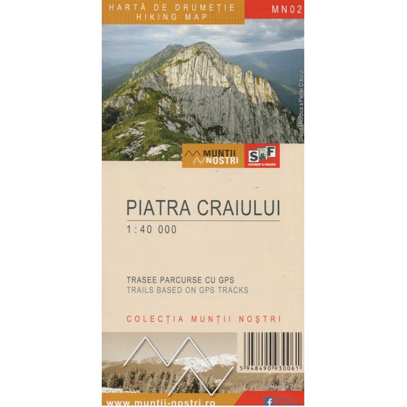 Schubert a Franzke MN02 Piatra Craiului 40 000 turisticka mapa