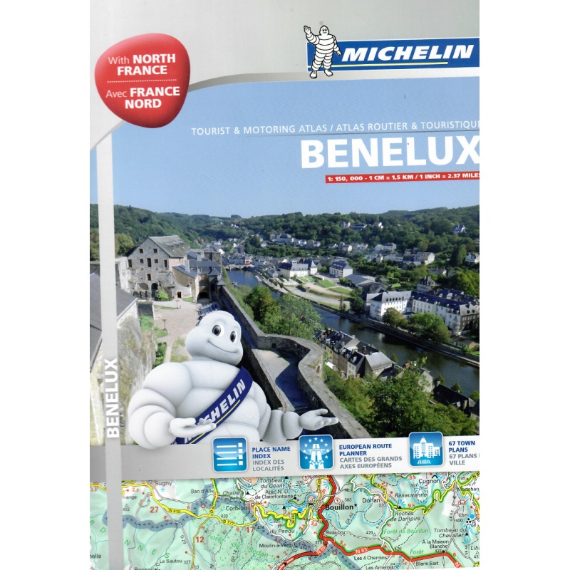 Michelin Benelux 1:150 000 autoatlas Belgie Nizozemi Lucemburska a severu Francie