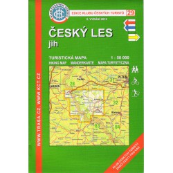 KČT 29 Český les jih 1:50 000 turistická mapa