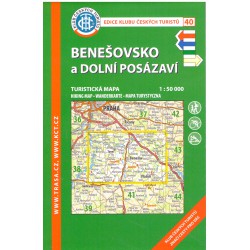 KČT 40 Benešovsko a Dolní Posázaví 1:50 000 turistická mapa