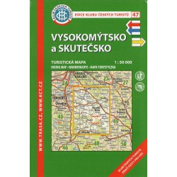 KČT 47 Vysokomýtsko a Skutečsko 1:50 000 turistická mapa