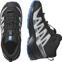 Salomon XA Pro V8 Mid WP J 477298 black monument detske nepromokave trekove boty 5