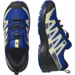 Salomon XA Pro V8 WP J 477296 nautical blue black detske nizke nepromokave boty 5