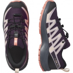 Salomon XA Pro V8 WP J 478571 plum kitten turbulence detske nizke nepromokave boty 5