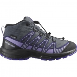 Salomon XA Pro V8 Mid WP J 478573 turbulence black detske nepromokave trekove boty
