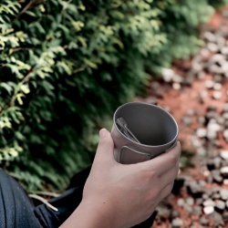 SilverAnt Titanovy skladaci spork s obalem lzice a vidlicka v jednom 3