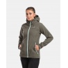 Kilpi Ravia-W tmave zelena WL0129 damska softshellova bunda s odepinaci kapuci